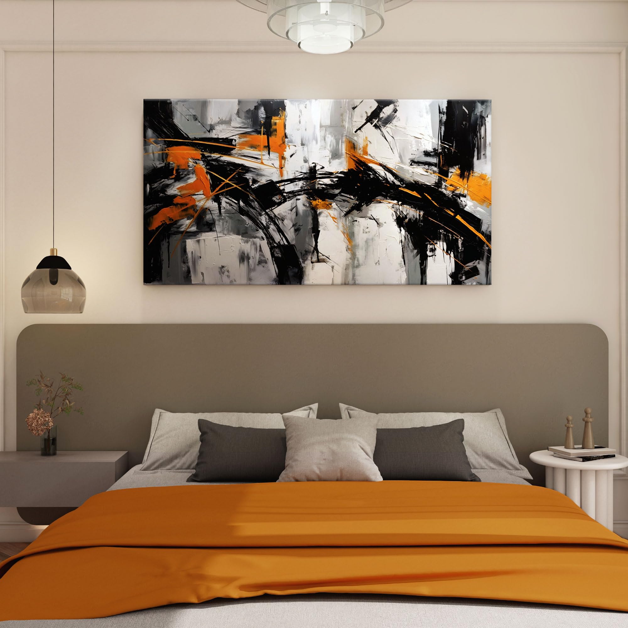 Abstract Canvas Wall Art Elegant And Modern Wall Art For Living Room - Canvas Wall Decor For Office And Home - Large Framed Artw